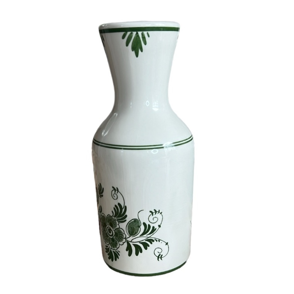 Vintage Delft Green Flowered Vase Carafe Made in Holland by Bols 1970 - Picture 3 of 13